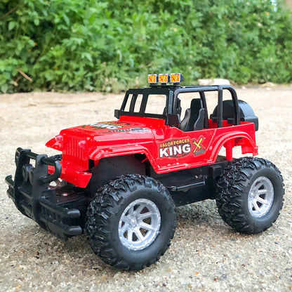 Remote Control Kids Electric Off-Road Racing Car 4-Channel Rechargeable Simulated RC Jeep Toy Vehicle for Cross-Border