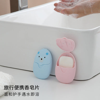 50 Travel Portable Soap Tablets Hand-washing Soap Disposable Travel Carry-on Pocket Mini Small Soap Paper
