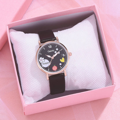 Gaiety New Women’s IS-Style PU Handbag Watch Bracelet Set with Watch – Perfect Gift for Students, Factory Direct