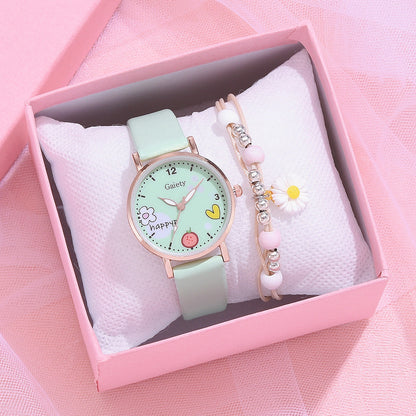 Gaiety New Women’s IS-Style PU Handbag Watch Bracelet Set with Watch – Perfect Gift for Students, Factory Direct