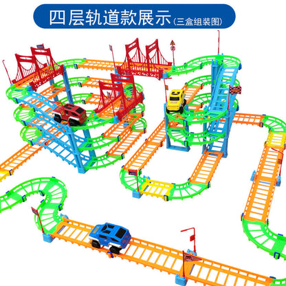 DIY Versatile Track Car Assembly Electric Kids Educational Toy Car City Train (Direct Shipping Available, Free Shipping)
