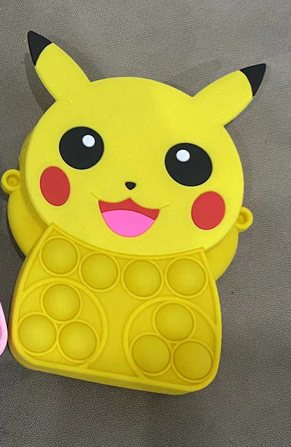 Novel Creative Cartoon Silicone Pouch Kids Crossbody Sling Bag Cute Bear Coin Purse &amp; Small Storage Bag