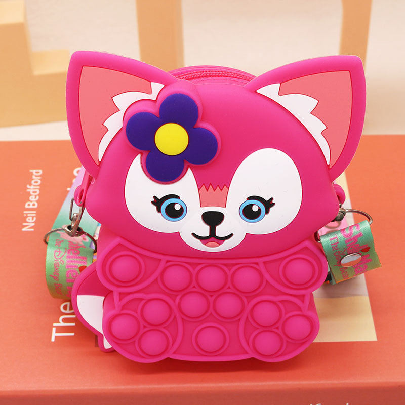 Mouse Killer Pioneer Silicone Cartoon Press Crossbody Bag Unicorn Kids Shoulder Bag Girls Crossbody Mini Square Bag Wholesale