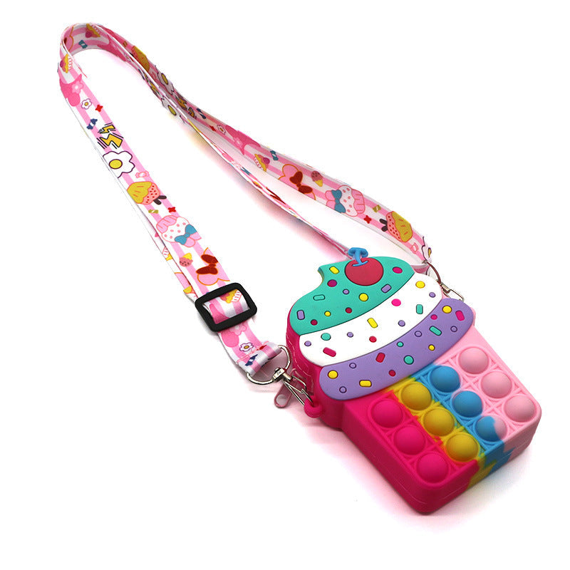 Mouse Repellent Pioneer Kids Fashion Crossbody Bag for Boys — Trendy, Cute, Casual Korean Style, Personalized Silicone Stress-Relief Bag