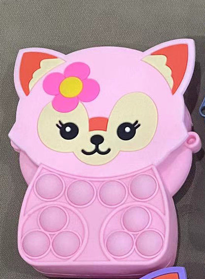 Novel Creative Cartoon Silicone Pouch Kids Crossbody Sling Bag Cute Bear Coin Purse &amp; Small Storage Bag