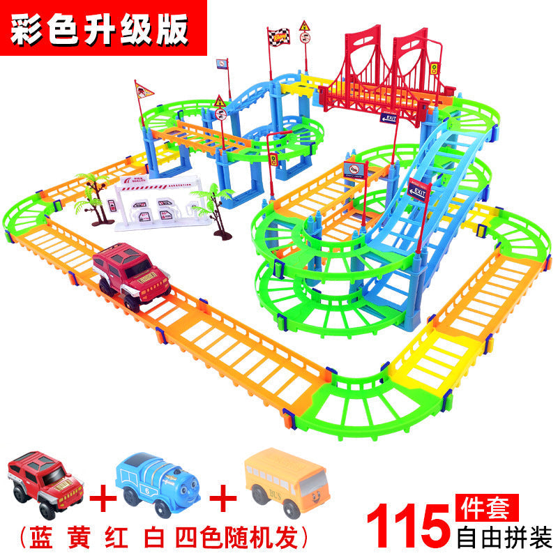 DIY Versatile Track Car Assembly Electric Kids Educational Toy Car City Train (Direct Shipping Available, Free Shipping)