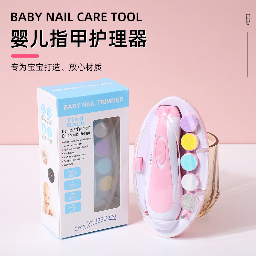 Baby Electric Nail Polisher, Multifunctional Anti-Scratch Kidsren's Nail Polisher, Baby Manicure Tool Set