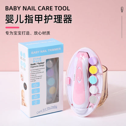 Baby Electric Nail Polisher, Multifunctional Anti-Scratch Kidsren's Nail Polisher, Baby Manicure Tool Set