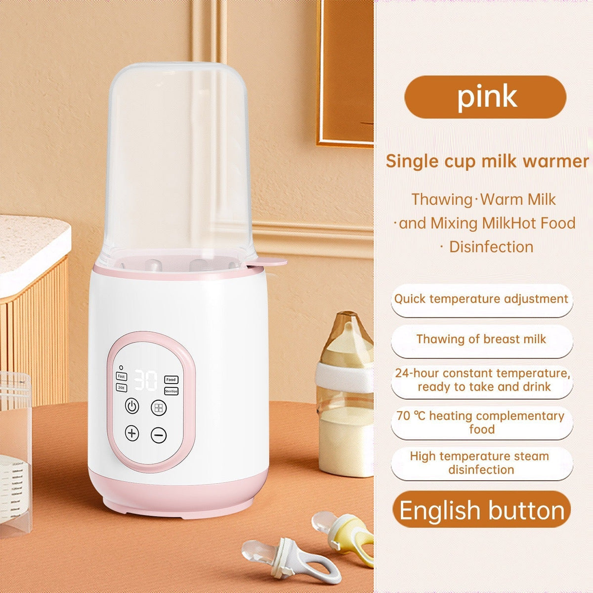 Cross-Border Baby Special Milk Warmer Sterilizer Two-In-One Household Constant Temperature Milk Warmer Breast Milk Warmer Milk Warmer