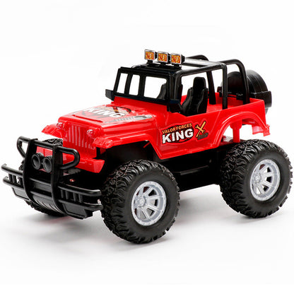 Remote Control Kids Electric Off-Road Racing Car 4-Channel Rechargeable Simulated RC Jeep Toy Vehicle for Cross-Border