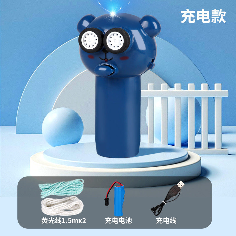 Cross-Border Electric Cat-Teasing Stress-Relief Toy, Glowing Rope Launcher, TikTok Viral Unique Decompression Zipper Rope for Wholesale