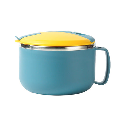 304 Stainless Steel Instant Noodle Cup Fast Food Cup Office Worker Convenient Sealed Insulated Lunch Box Student Dormitory Instant Noodle Bowl
