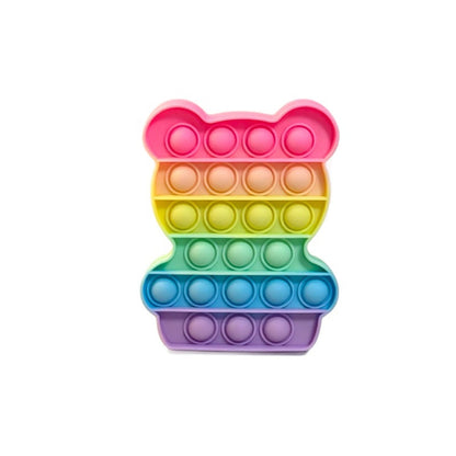 Cross-Border Stress-Relief Silicone Toy Press-Press Rainbow Mouse-Killer Kids Toy Silicone Educational Board Game Toy