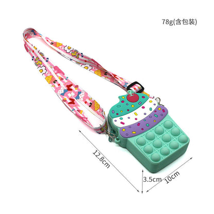 Mouse Repellent Pioneer Kids Fashion Crossbody Bag for Boys — Trendy, Cute, Casual Korean Style, Personalized Silicone Stress-Relief Bag