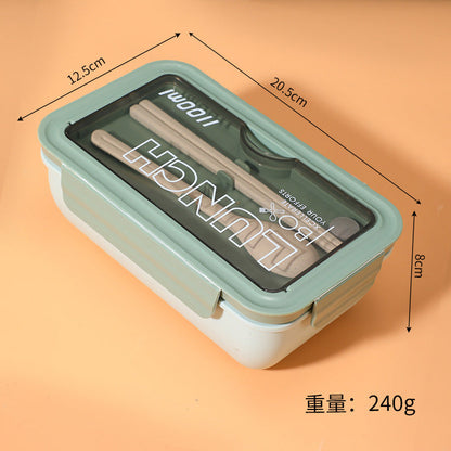 Plastic Lunch Box Divided Lunch Box for Students and Office Workers Large-Capacity Lunch Box Sealed Insulated Lunch Box with Lid