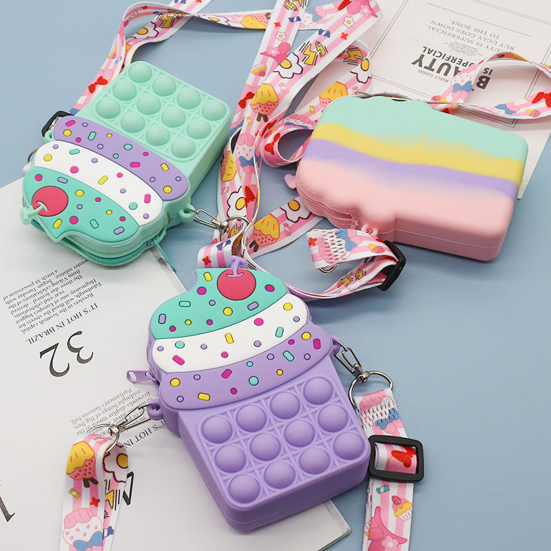 Mouse Repellent Pioneer Kids Fashion Crossbody Bag for Boys — Trendy, Cute, Casual Korean Style, Personalized Silicone Stress-Relief Bag