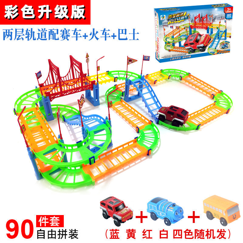 DIY Versatile Track Car Assembly Electric Kids Educational Toy Car City Train (Direct Shipping Available, Free Shipping)