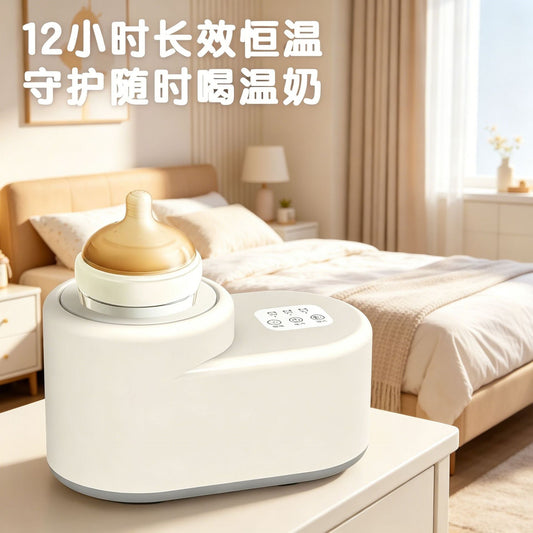 Milk Shaker and Milk Maker 2-in-1 Wireless Charging Portable Insulated Milk Warmer and Frother Machine for Mothers and Babies
