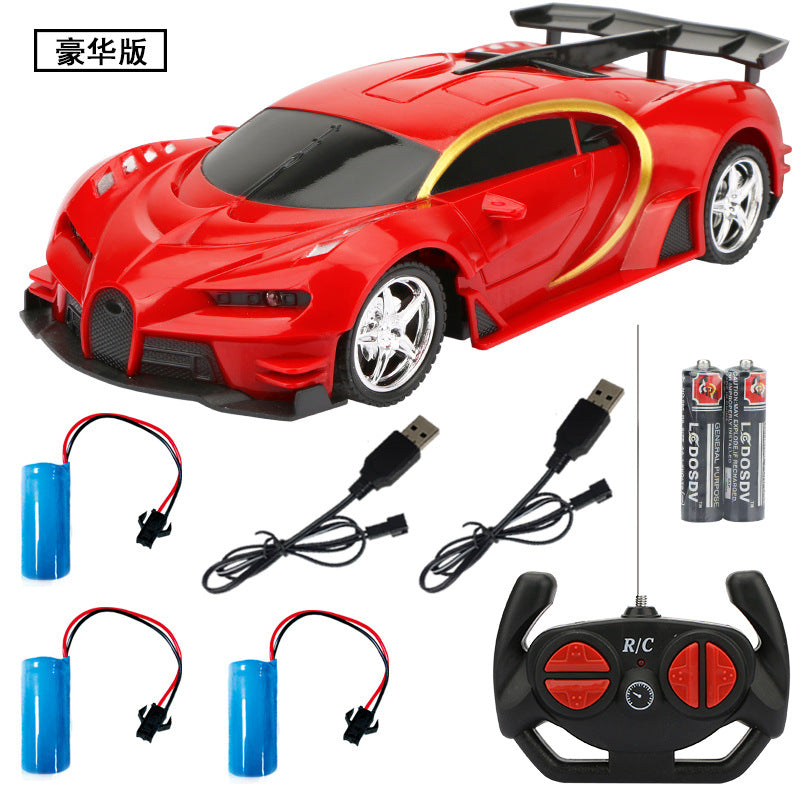 Remote Control Kids Electric Off-Road Racing Car 4-Channel Rechargeable Simulated RC Jeep Toy Vehicle for Cross-Border