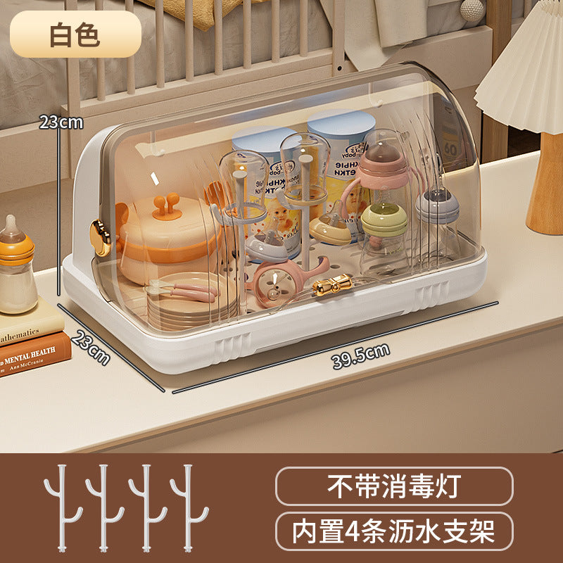 Infant Bottle Storage Box Sterilized Baby Bowl Chopsticks Supplementary Food Storage Box Baby Tableware Cup Draining Rack