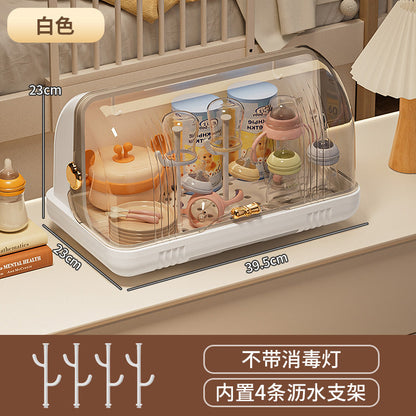 Infant Bottle Storage Box Sterilized Baby Bowl Chopsticks Supplementary Food Storage Box Baby Tableware Cup Draining Rack