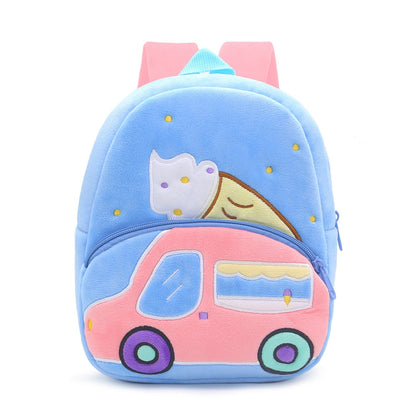 Construction Vehicle Series Cute Kids Backpack Excavator Plush Rucksack 2–4 Years Boys and Girls Toddler Bag