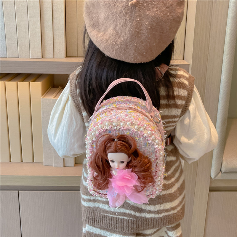 Mini Kids Backpack Cute Princess Coin Purse Accessory Bag 2023 New Travel Little-Chanel Style Backpack Wholesale