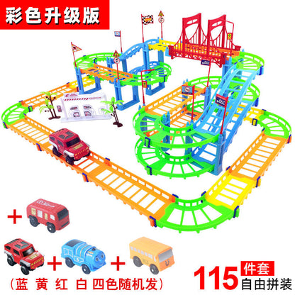 DIY Versatile Track Car Assembly Electric Kids Educational Toy Car City Train (Direct Shipping Available, Free Shipping)