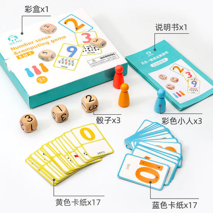 5-in-1 Number Sense Math Operation Game for Kids | Early Math Learning Educational Toy | Parent-Child Interactive Fun Puzzle Table Game