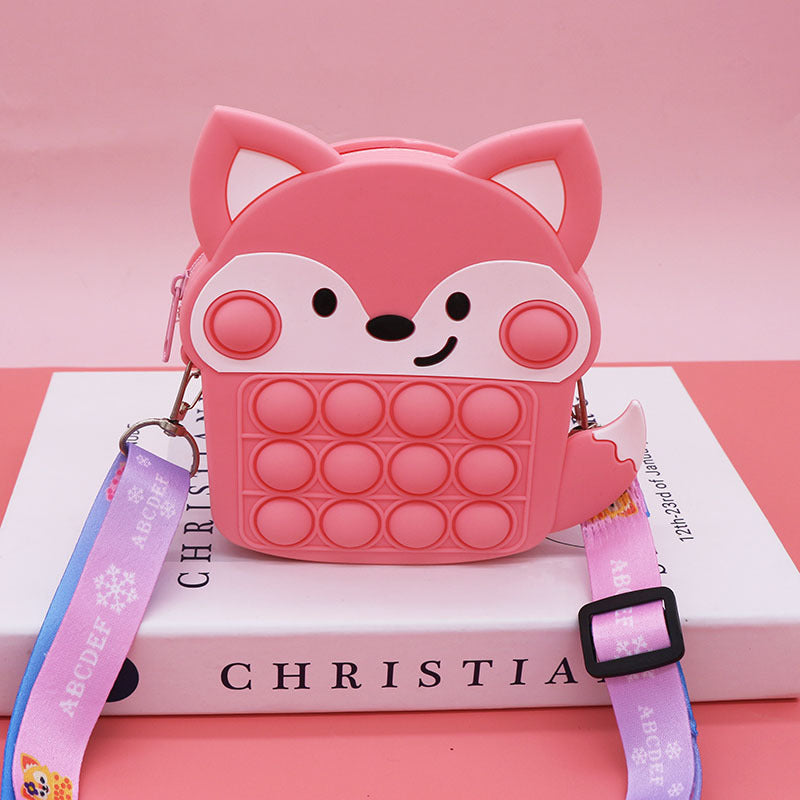 Mouse Killer Pioneer Silicone Cartoon Press Crossbody Bag Unicorn Kids Shoulder Bag Girls Crossbody Mini Square Bag Wholesale