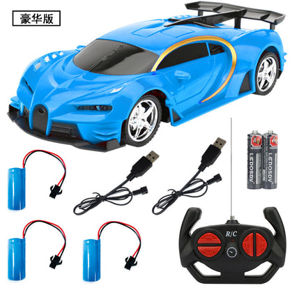 Remote Control Kids Electric Off-Road Racing Car 4-Channel Rechargeable Simulated RC Jeep Toy Vehicle for Cross-Border