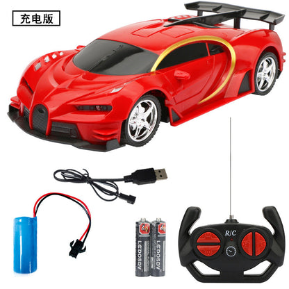 Remote Control Kids Electric Off-Road Racing Car 4-Channel Rechargeable Simulated RC Jeep Toy Vehicle for Cross-Border