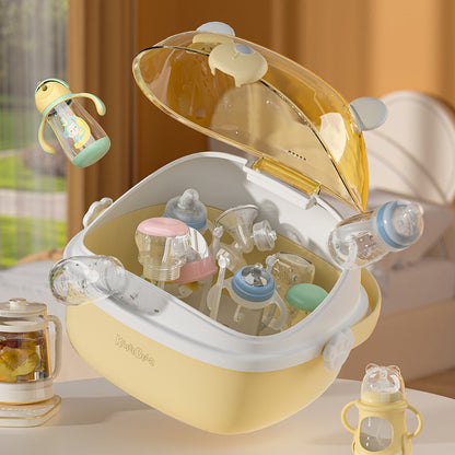 Dust-proof Baby Bottle Storage Box Drain Rack Baby Sideboard Baby Food Supplies Storage Box
