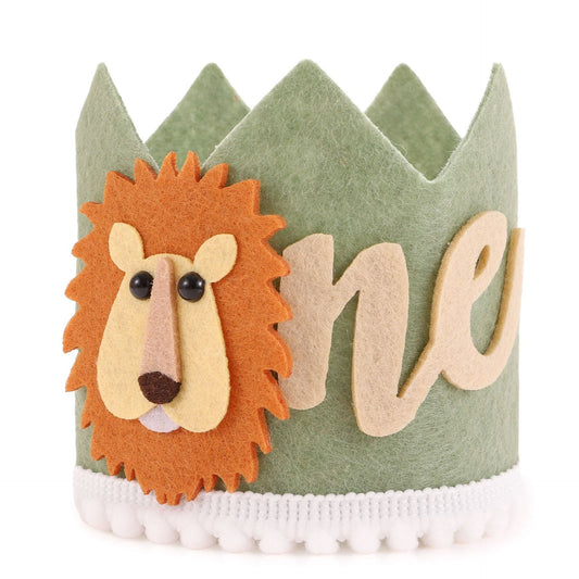 Amazon Cross-Border Kids 1st Birthday Lion Crown Decoration, Birthday Animal Crown Party Supplies