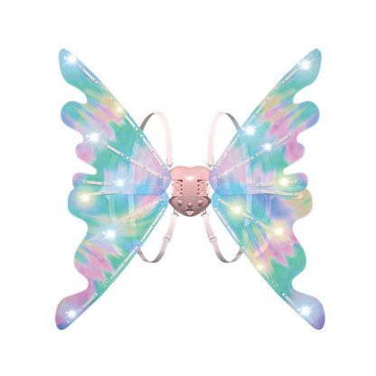 Elf Luminous Wings Electric Fully Automatic Light-Up Moving Butterfly Back Decoration Prop with Lights Children's Girls' Toy