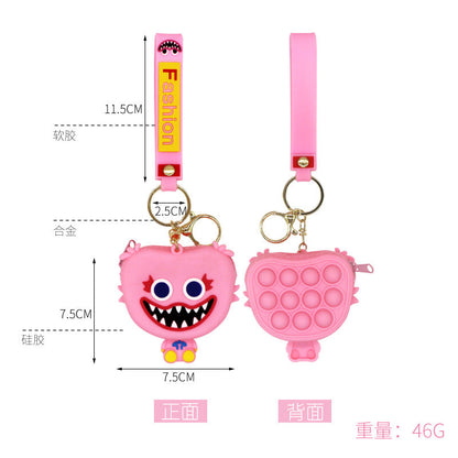 Mouse Killer Pioneer Silicone Cartoon Press Crossbody Bag Unicorn Kids Shoulder Bag Girls Crossbody Mini Square Bag Wholesale