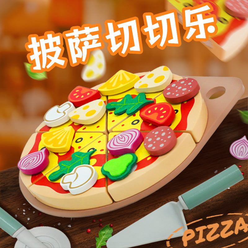 Kids Pretend Play Tea Set Dessert Cake Coffee BBQ Kitchen Fruits Wooden Educational Toys