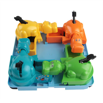 Cross-Border Hippo Swallows Beads: Kids Interactive Educational Toy Hungry Hippo Game—See-and-Grab Fast-Eyed Hungry Frog