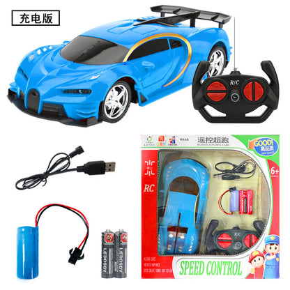Remote Control Kids Electric Off-Road Racing Car 4-Channel Rechargeable Simulated RC Jeep Toy Vehicle for Cross-Border