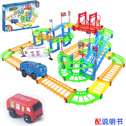 DIY Versatile Track Car Assembly Electric Kids Educational Toy Car City Train (Direct Shipping Available, Free Shipping)