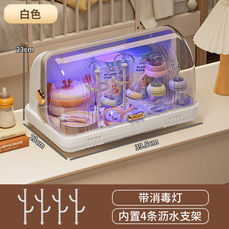 Infant Bottle Storage Box Sterilized Baby Bowl Chopsticks Supplementary Food Storage Box Baby Tableware Cup Draining Rack