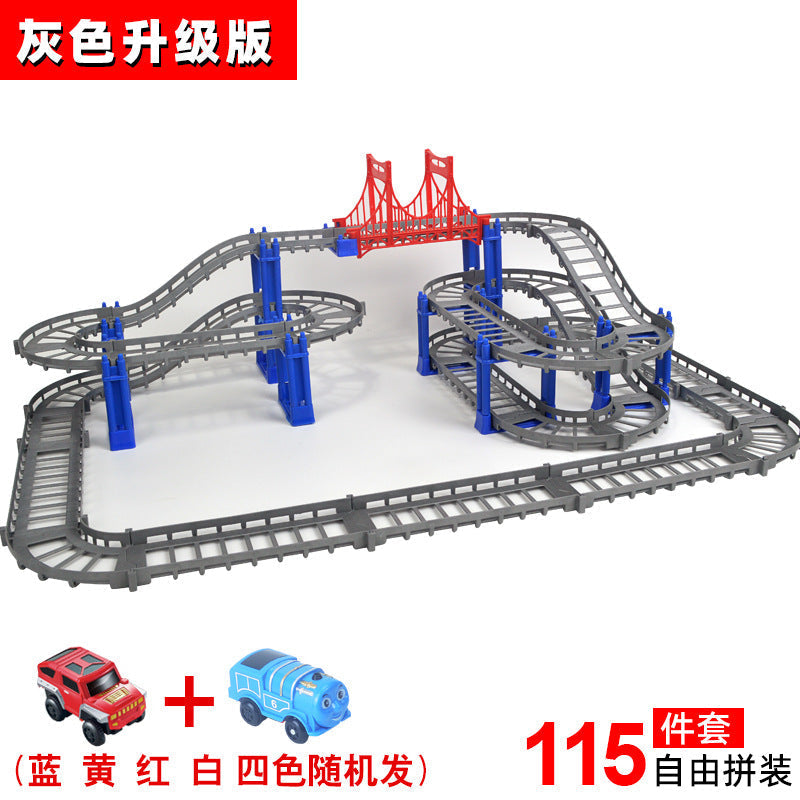 DIY Versatile Track Car Assembly Electric Kids Educational Toy Car City Train (Direct Shipping Available, Free Shipping)
