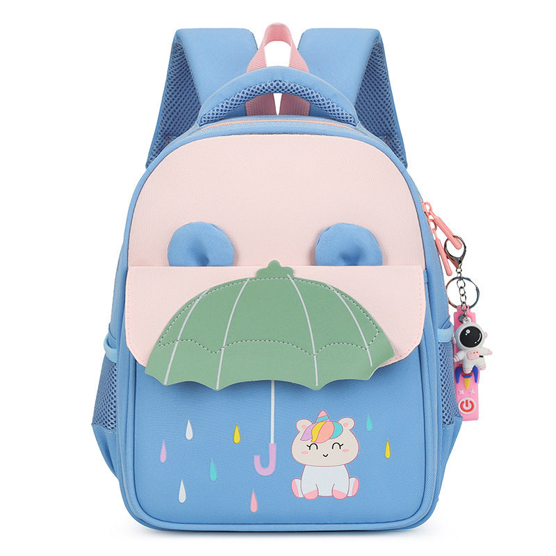 Cross-Border Ready Stock New Kids Umbrella Design Backpack 3-7 Years Old Children, Cartoon Lightweight School Bag for Kindergarten & Primary School