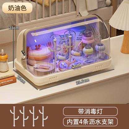 Infant Bottle Storage Box Sterilized Baby Bowl Chopsticks Supplementary Food Storage Box Baby Tableware Cup Draining Rack