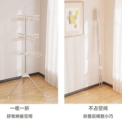 Cross-Border Baby Clothes Drying Rack, Baby Balcony Clothes Rack, Diaper Rack, Newborn Clothes Drying Rack, Rotating Drying Rack