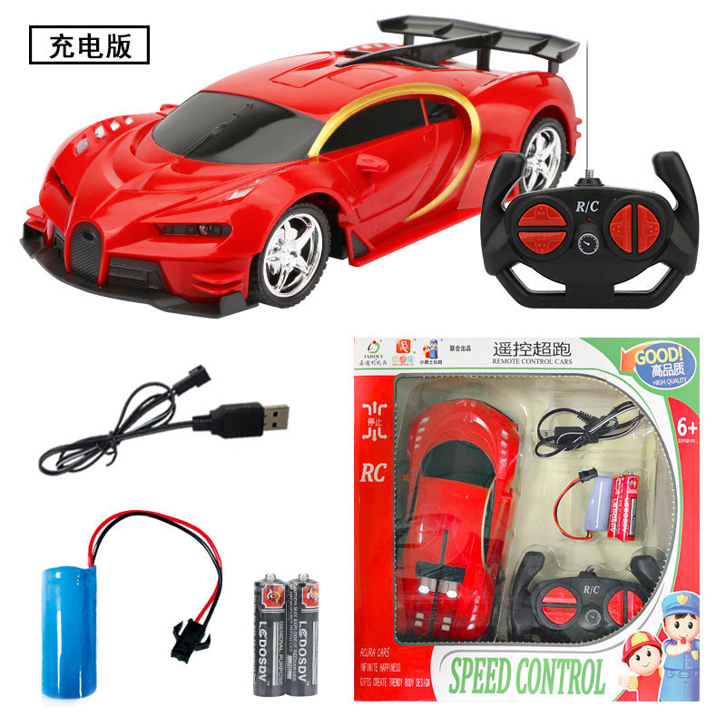 Remote Control Kids Electric Off-Road Racing Car 4-Channel Rechargeable Simulated RC Jeep Toy Vehicle for Cross-Border