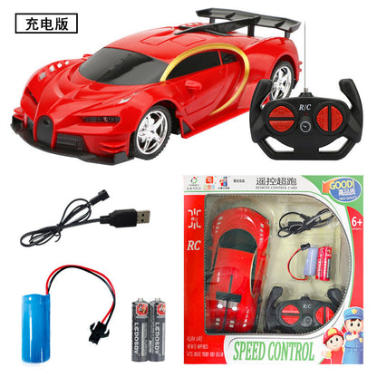 Remote Control Kids Electric Off-Road Racing Car 4-Channel Rechargeable Simulated RC Jeep Toy Vehicle for Cross-Border
