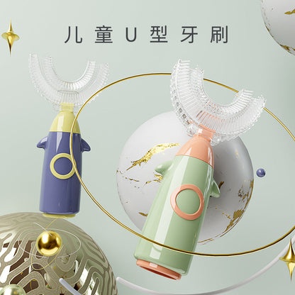 Silicone Children U-shaped Toothbrush Manual Lazy Toothbrush Baby Mouth Tooth Cleaner Wholesale