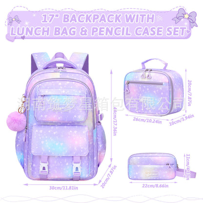 New Amazon Backpack Set for Elementary & Middle School Students (3-Piece) Lightweight, Weight-Reducing & Waterproof School Backpacks, Double Shoulder Bags
