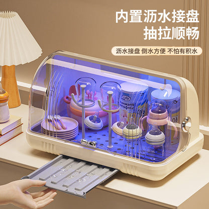 Infant Bottle Storage Box Sterilized Baby Bowl Chopsticks Supplementary Food Storage Box Baby Tableware Cup Draining Rack